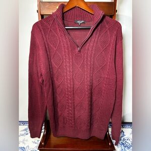 Kian D Los Angeles Women’s Burgundy Wuarter Zip Sweater Medium